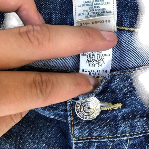 True Religion Jeans Size 34 BOOTCUT Blue - Picture 7 of 10